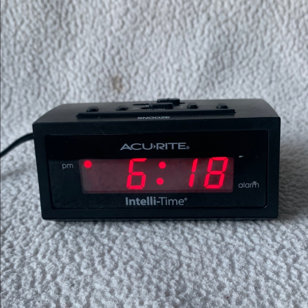 AcuRite Black Digital Alarm Clock